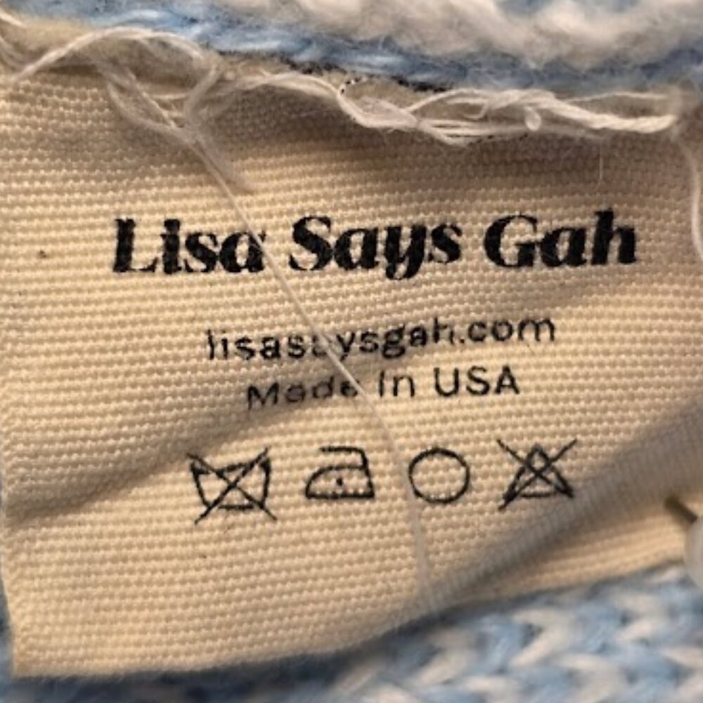 LISA SAYS GAH Emma Mock Neck Sweater in Blue Daisy XS/S - Picture 10 of 11